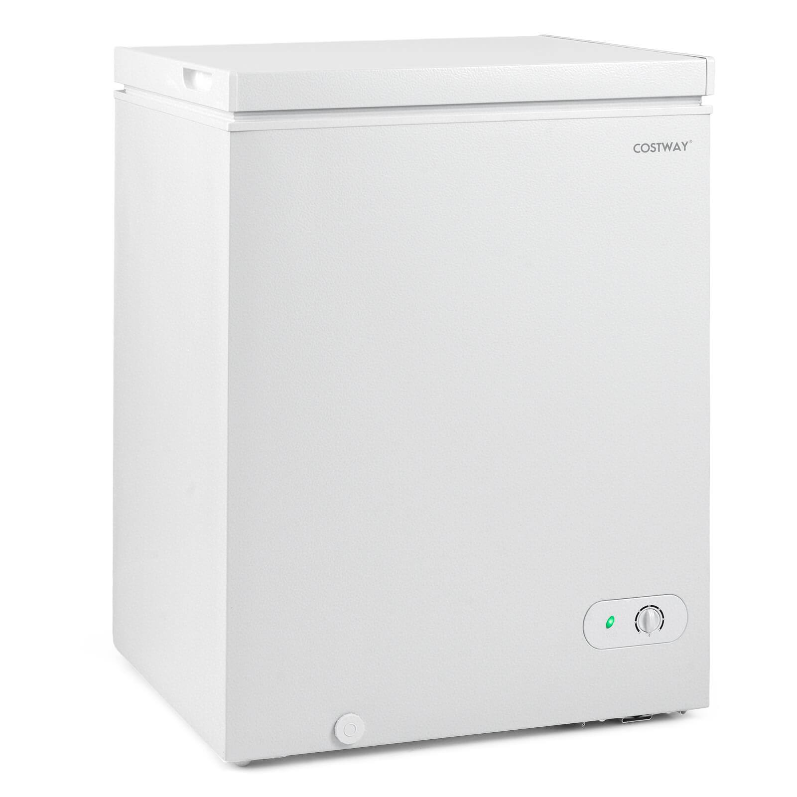 Alt View 9. Costway - Costway 5 Cu.Ft Compact Chest Freezer with 7-Gear Adjustable Temperature for Home - White.