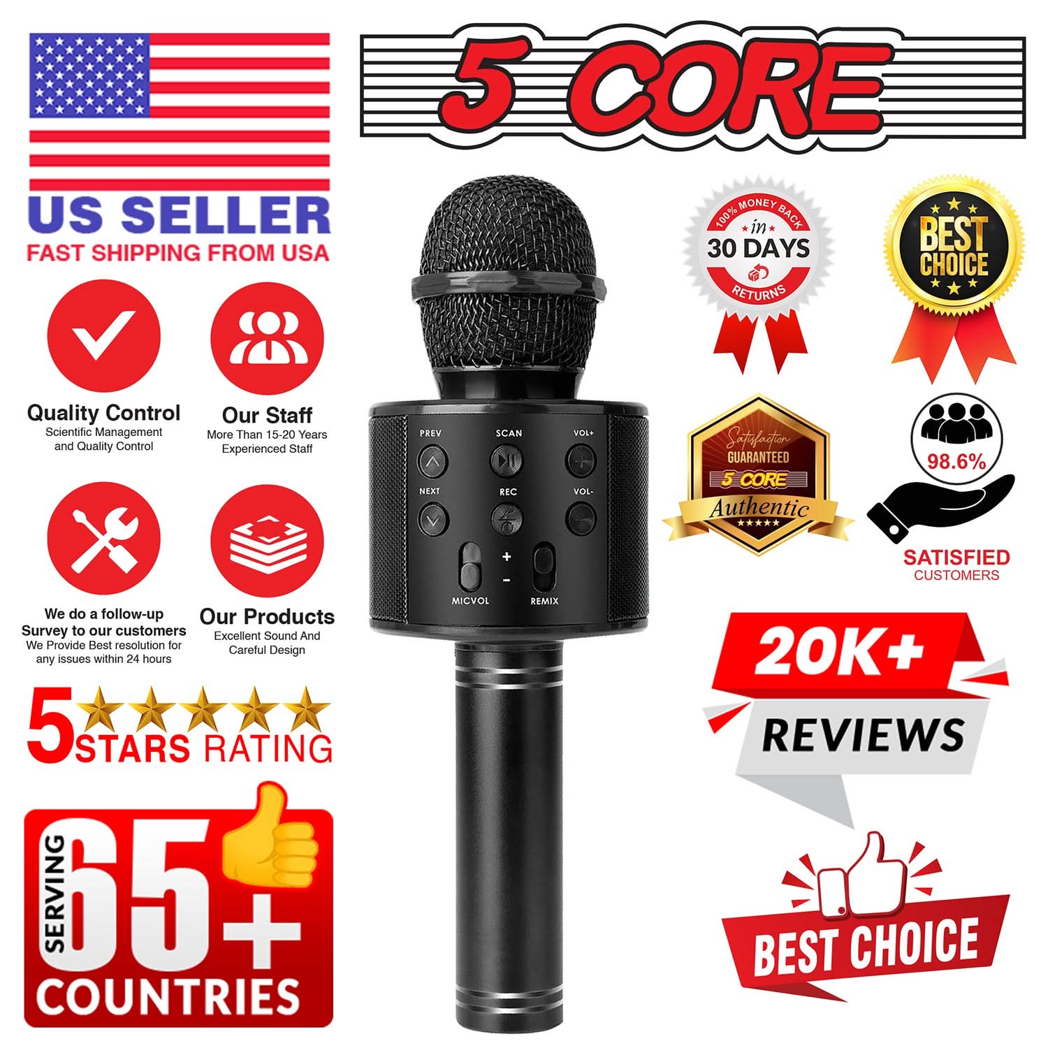 US SELLER FAST SHIPPING FROM USA

5 CORE

Quality Control: Scientific Management and Quality Control

Our Staff: More Than 15-20 Years Experienced Staff

We do a follow-up Survey to our customers

Our Products: Excellent Sound And Careful Design

5 STARS RATING

SERVING 65+ COUNTRIES

100% MONEY BACK in 30 DAYS RETURNS

BEST CHOICE

SATISFIED CUSTOMERS 98.6%

Authentic GUARANTEED

20K+ REVIEWS

BEST CHOICE