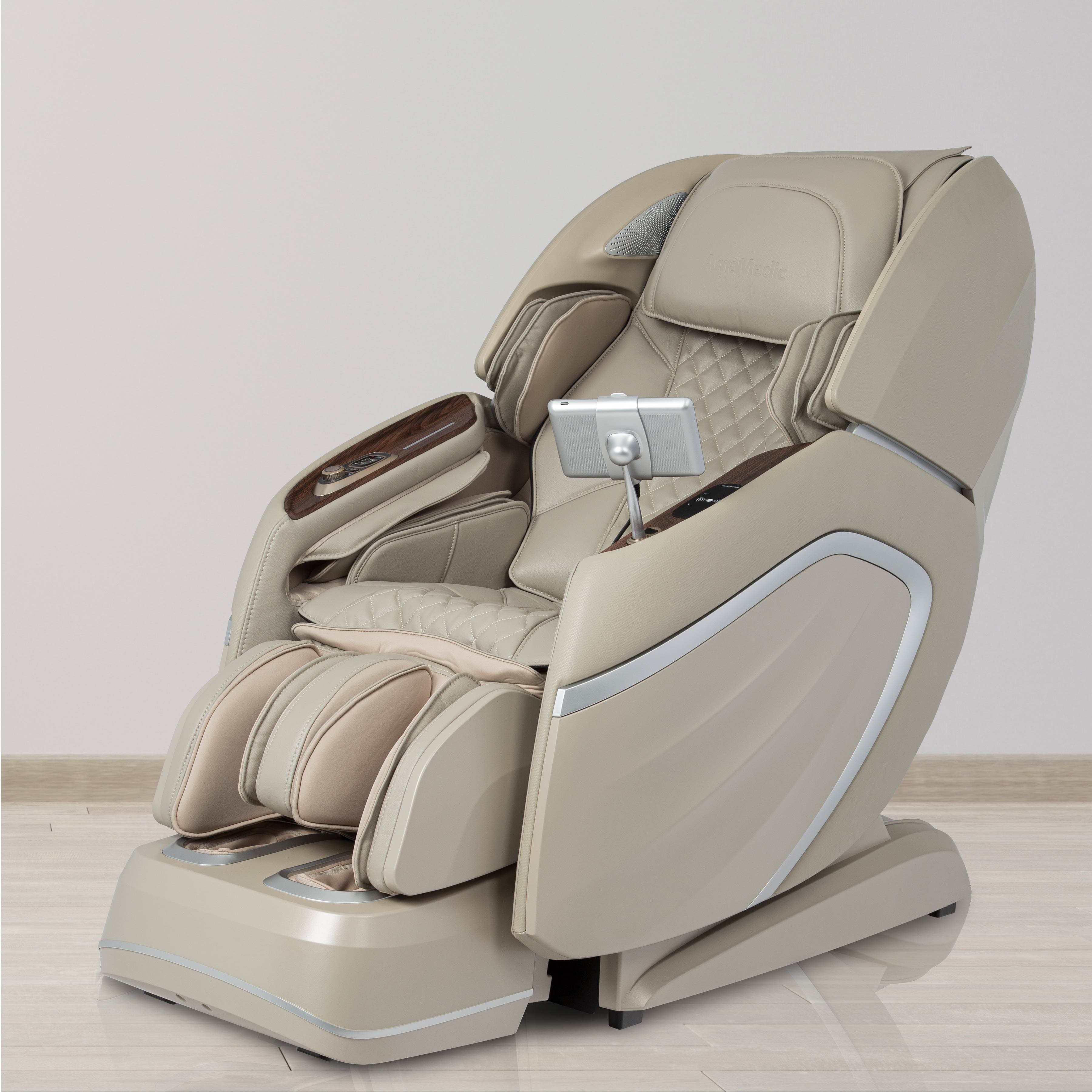 Angle. Osaki - Amamedic Hilux 4D Massage Chair - Taupe.