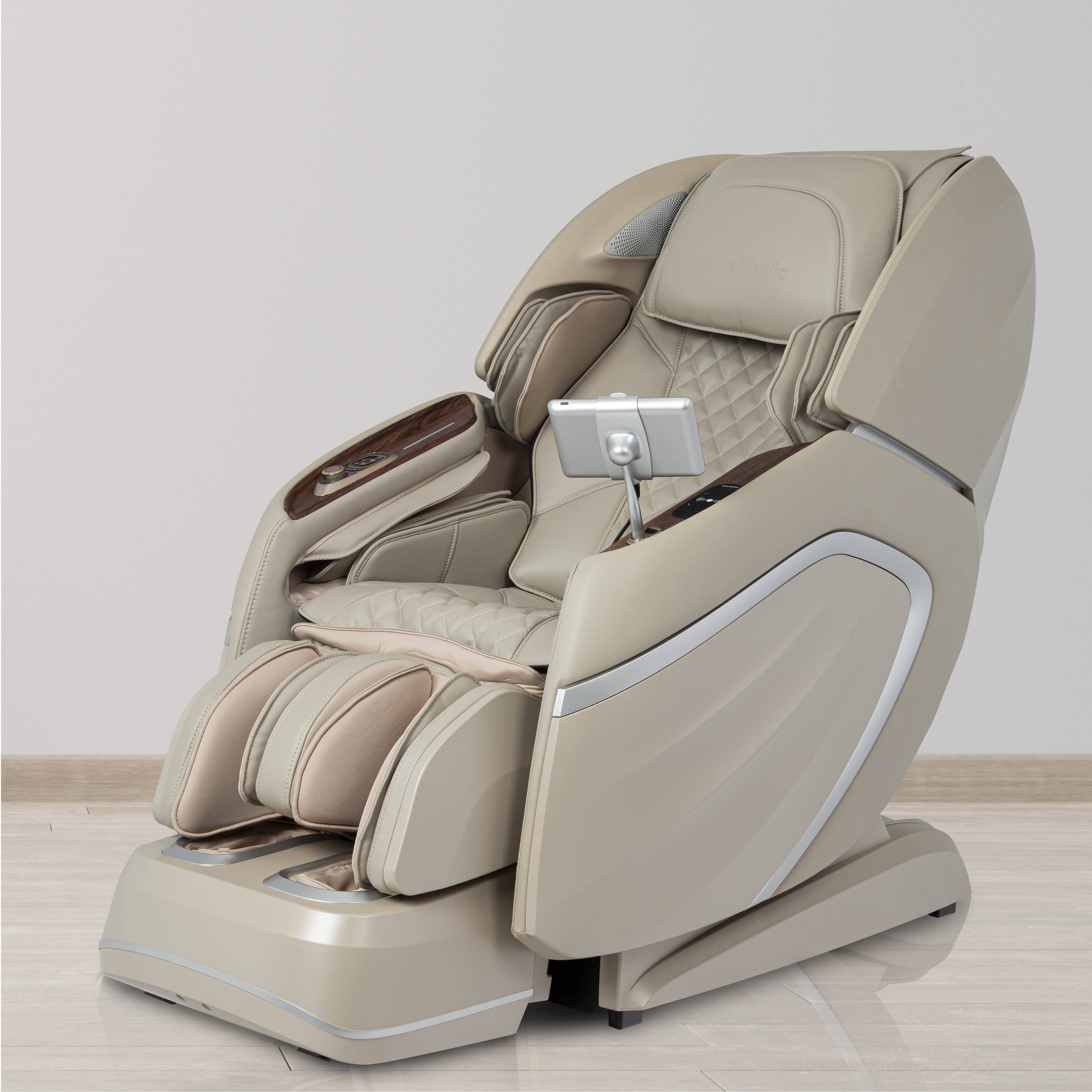 Angle. Osaki - Amamedic Hilux 4D Massage Chair - Taupe.