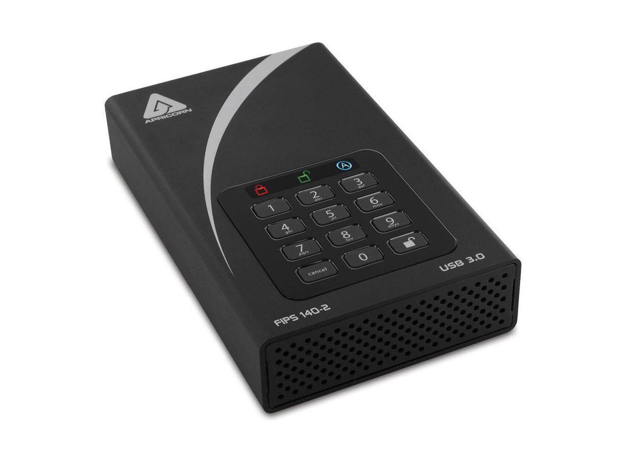 APRICORN A 3 del 2 a 6 -S 1 5 DNI 9 WayE 4 al 8 bas 7 Pan O cancel 3.0 USB 140-2 FIPS