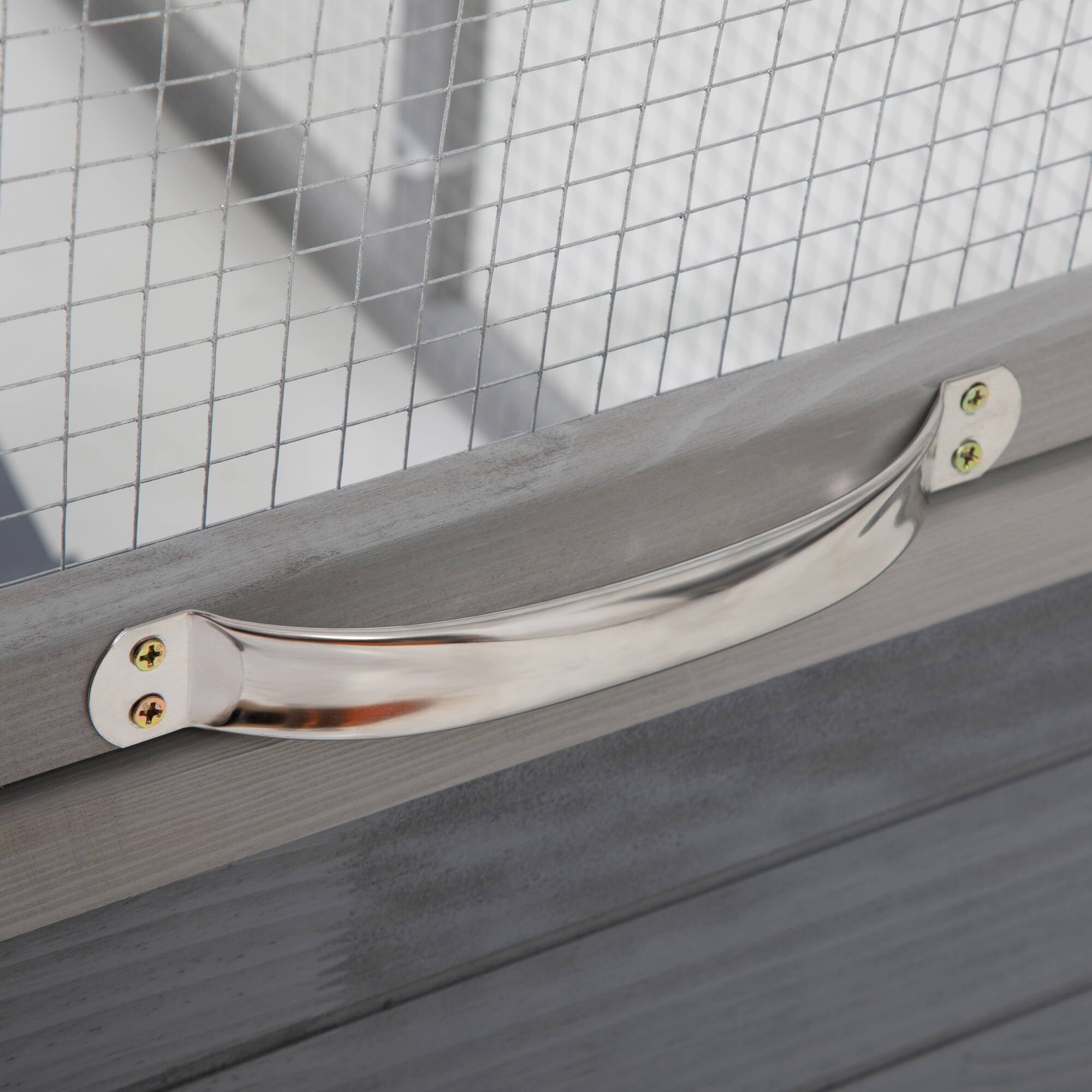 Back. Boyel Living - Gray with Colorful Patterns Portable Mobile Chicken Coop with Nesting Box Sleeping Room Run Window Sun Board Doors Pu - Gray.