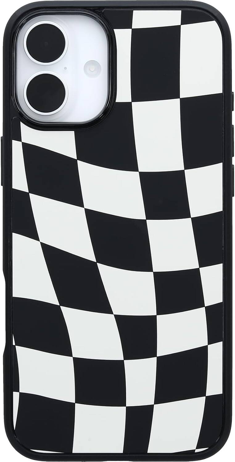 Front. OtterBox - iPhone 16 Plus Symmetry Series Case with MagSafe - Wavy Charcoal - Wavy Charcoal.