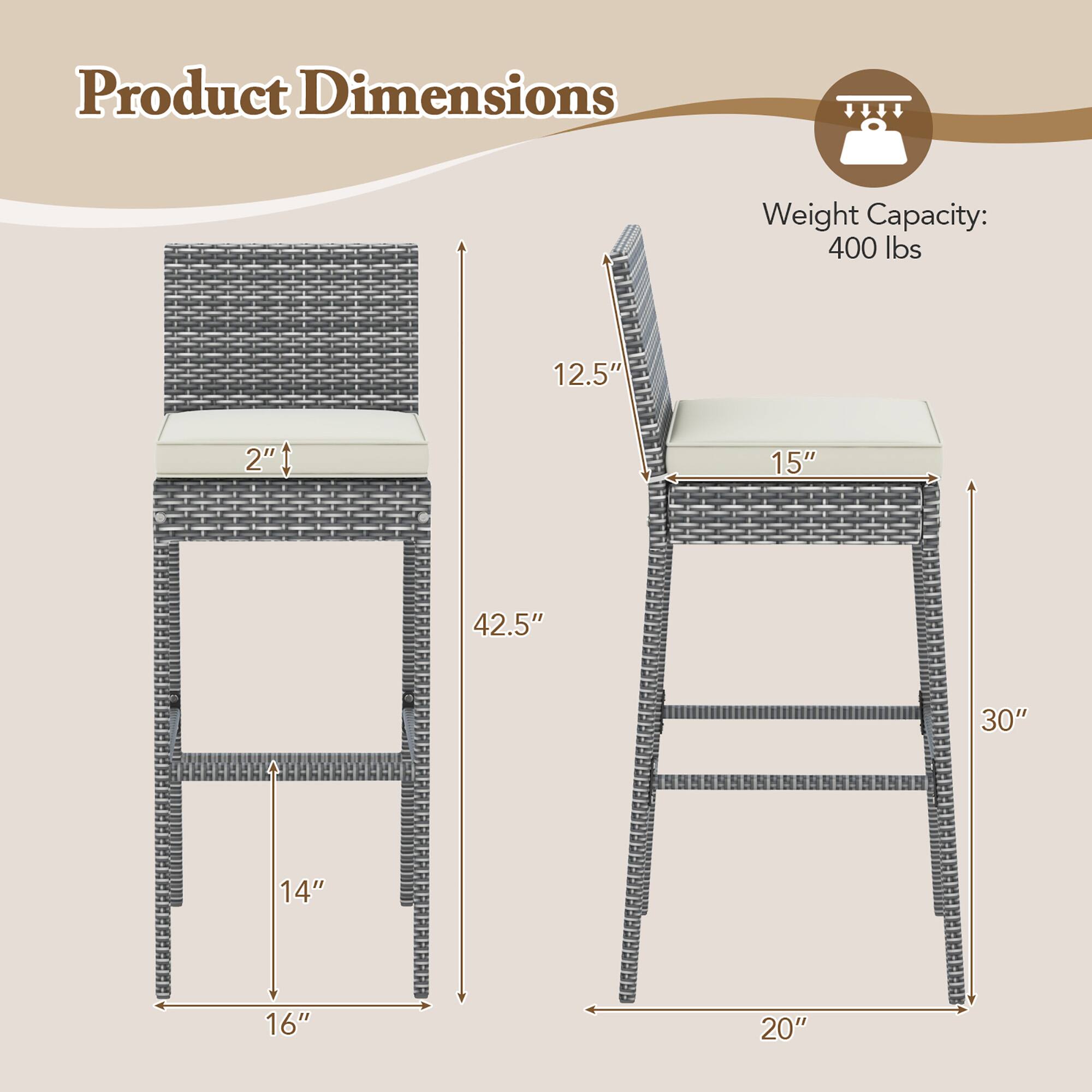 Product Dimensions: Weight Capacity: 400 lbs, 12.5" x 15" x 42.5" x 30", 16" x 14" x 2"