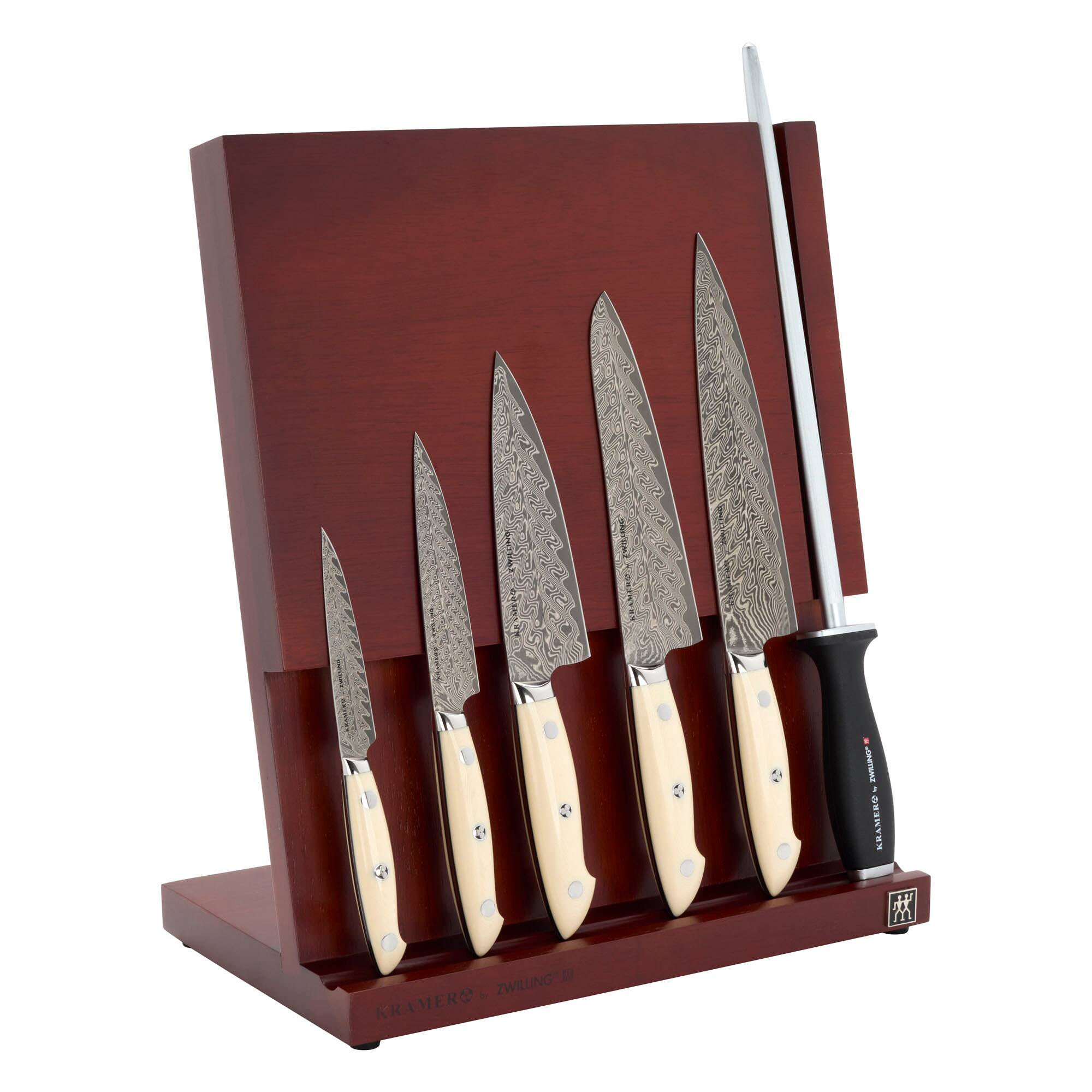 KRAMER by ZWILLING Cumulus Collection 7-pc Easel Knife Set - White