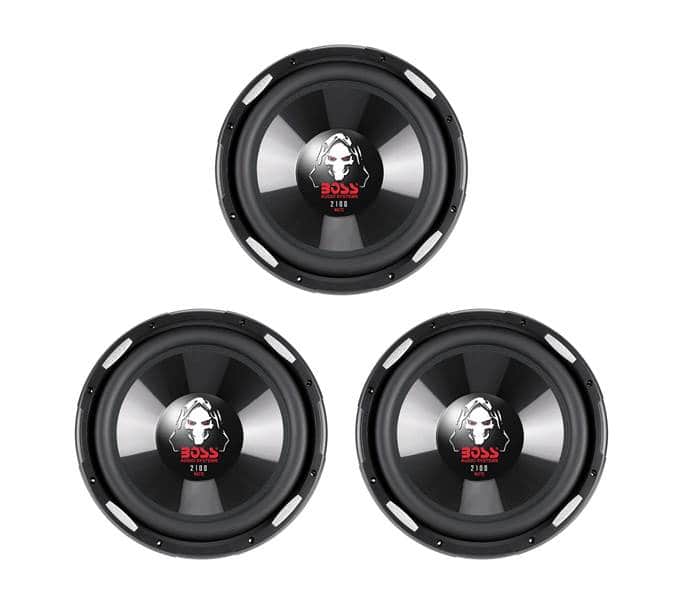 BOSS Audio - 3) NEW BOSS Phantom P106DVC 10" 6300W DVC Car Audio Power Subwoofers Subs 4 Ohm - Black