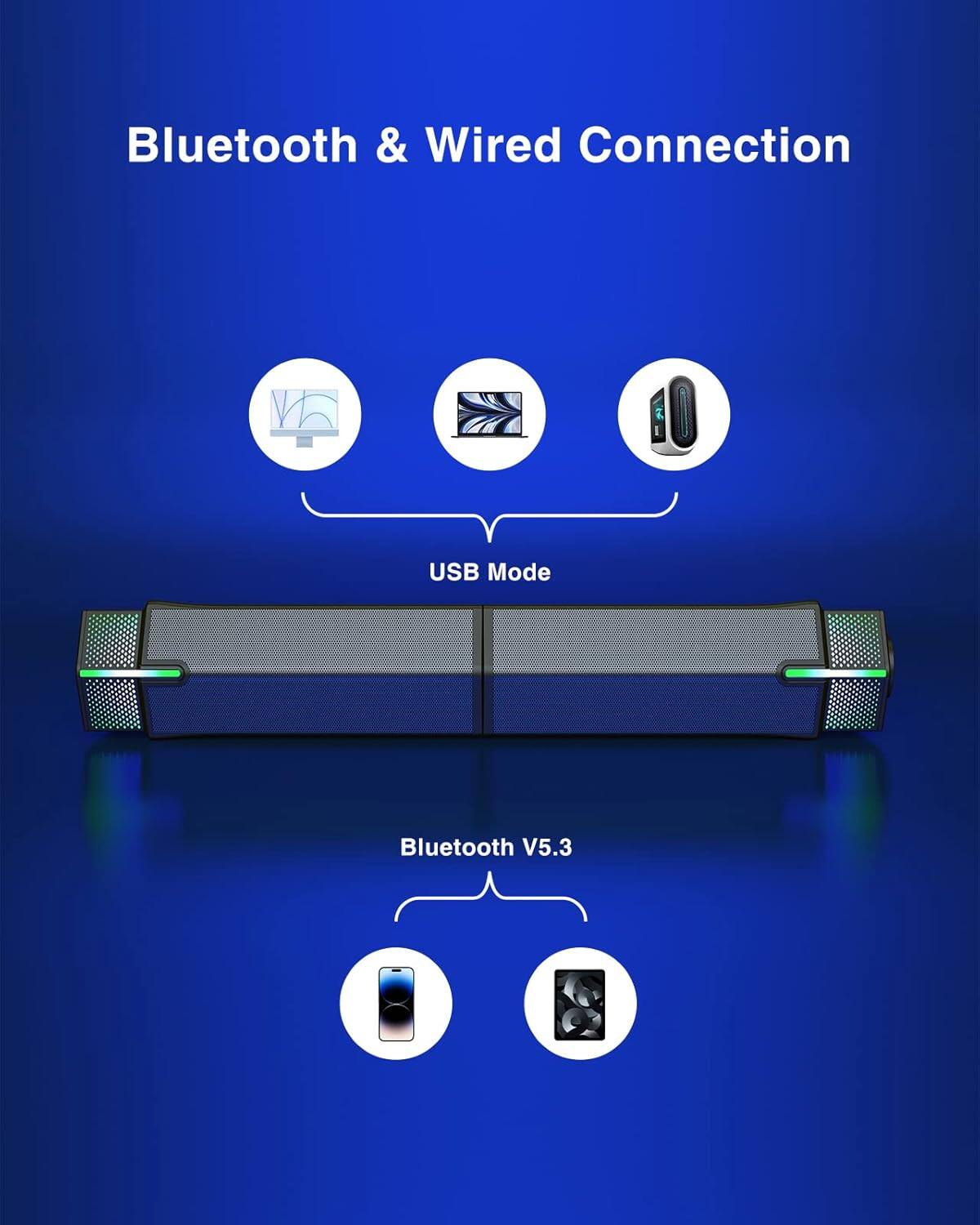 Bluetooth & Wired Connection

USB Mode

Bluetooth V5.3