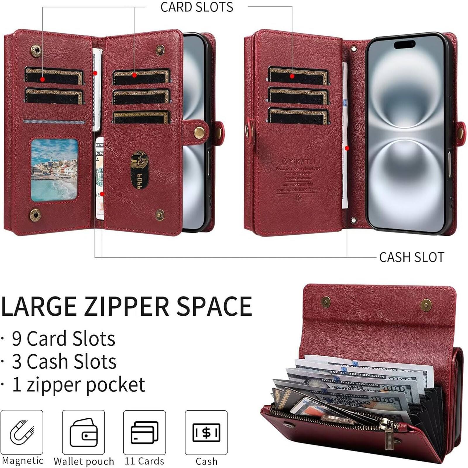 CARD SLOTS POPP KYIKATU FN K CASH SLOT LARGE ZIPPER SPACE

- 9 Card Slots
- 3 Cash Slots
- 1 zipper pocket

Magnetic Wallet pouch
11 Cards
Cash