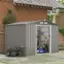 Alt View 5. Costway - 8'x6' Outdoor Storage Shed Galvanized Steel Tool House Organizer for Garden Yard - Light Grey.