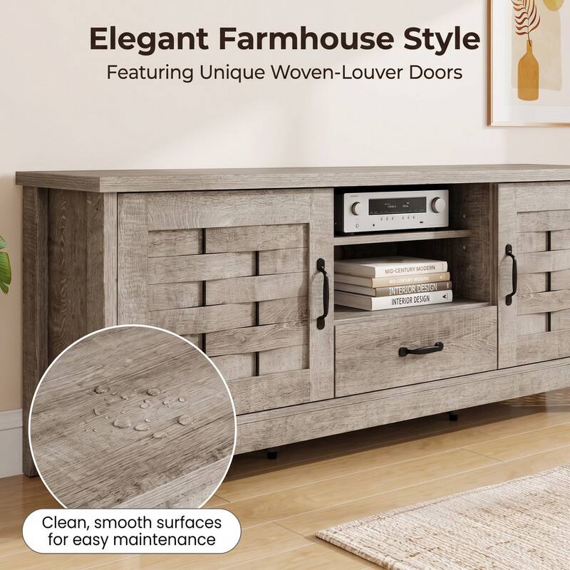 Elegant Farmhouse Style  
Featuring Unique Woven-Louver Doors

MO-CENTURY MODERN  
MIO-CENTURY INTERIOR DESIGN  
INTERIOR DESIGN

Clean, smooth surfaces for easy maintenance