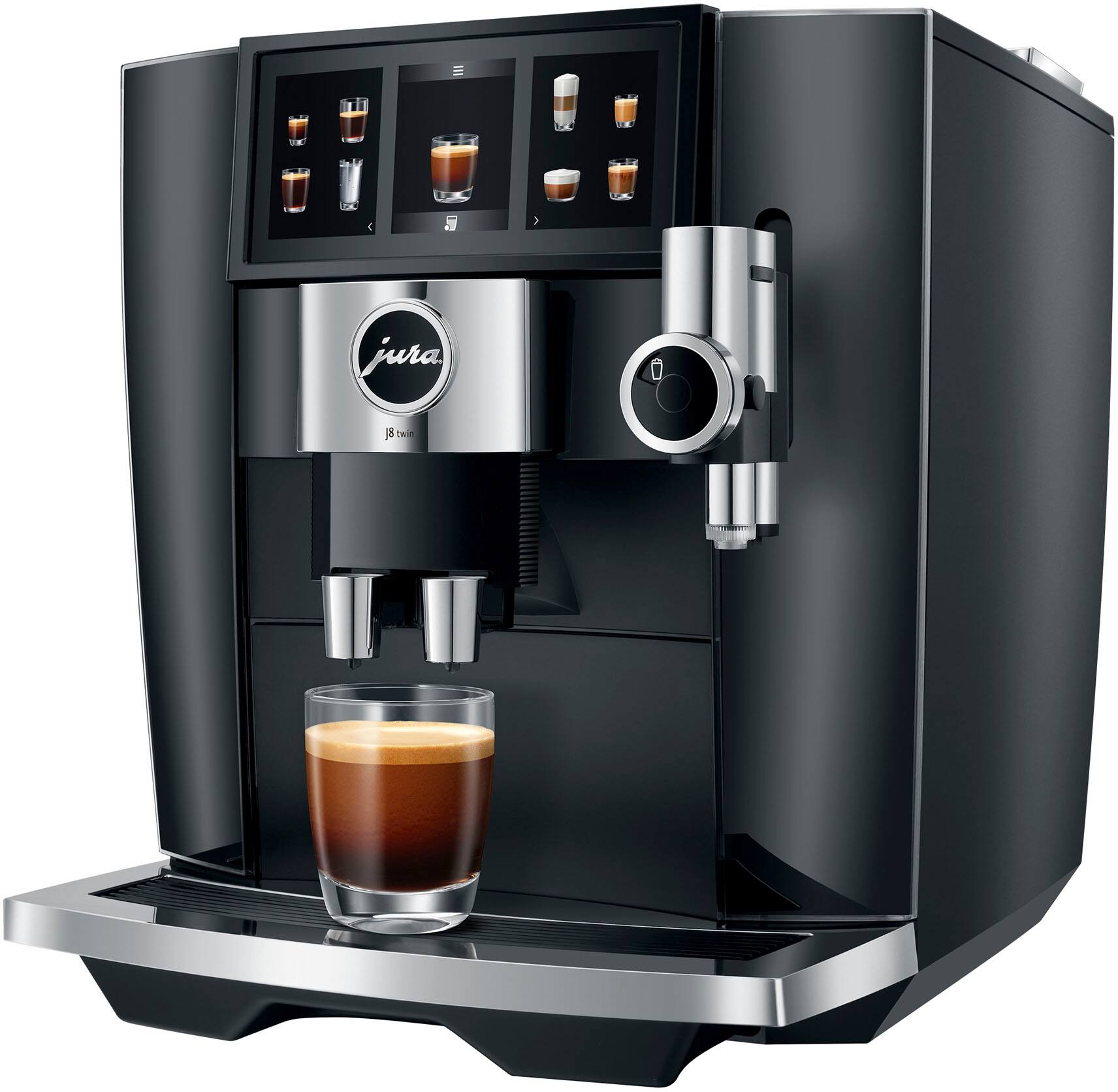 Alt View 24. JURA - J8 twin Automatic Single Serve Coffee Maker and Espresso Machine - Black.