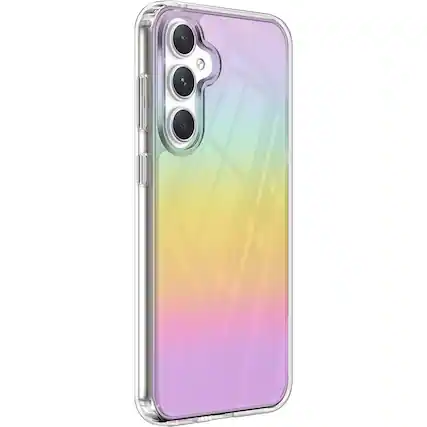 Front. SaharaCase - Hybrid-Flex Hard Shell Series Case for Samsung Galaxy S23 FE - Transparent Gradient.