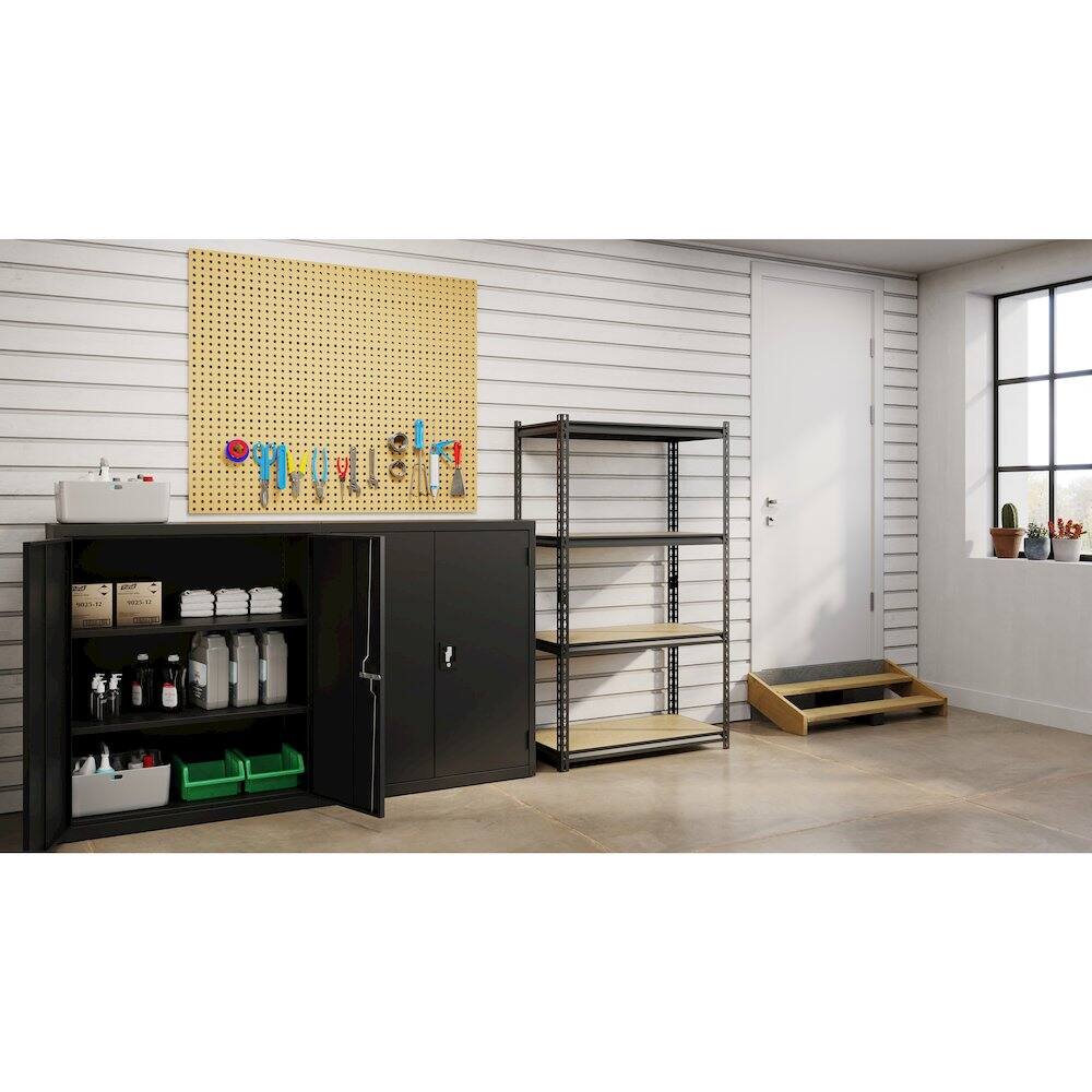 Alt View 3. Iron Horse - Iron Horse 2300 Riveted Steel Shelving 4-Shelf Unit, 18D x 36W x 60H, Black - Black.