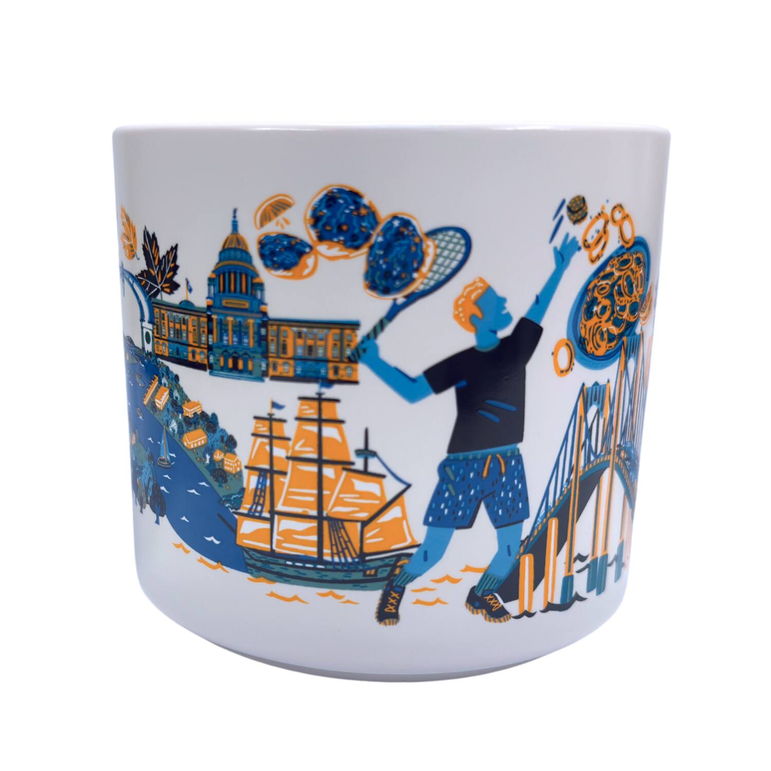 Left. Starbucks - Starbucks Discovery Series Rhode Island Ceramic Mug, 14 Oz - Blue.