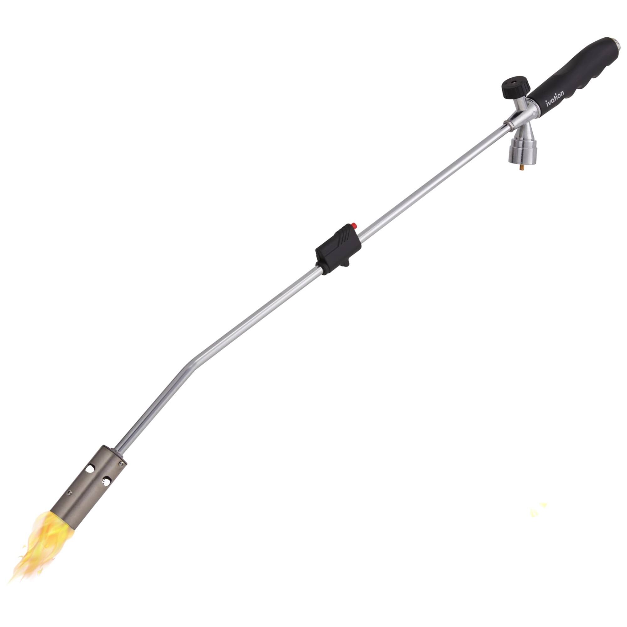 Alt View 1. Ivation - Mini Propane Torch with Self Igniter, 50,000 BTU Handheld Weed Burner Tool - Silver.