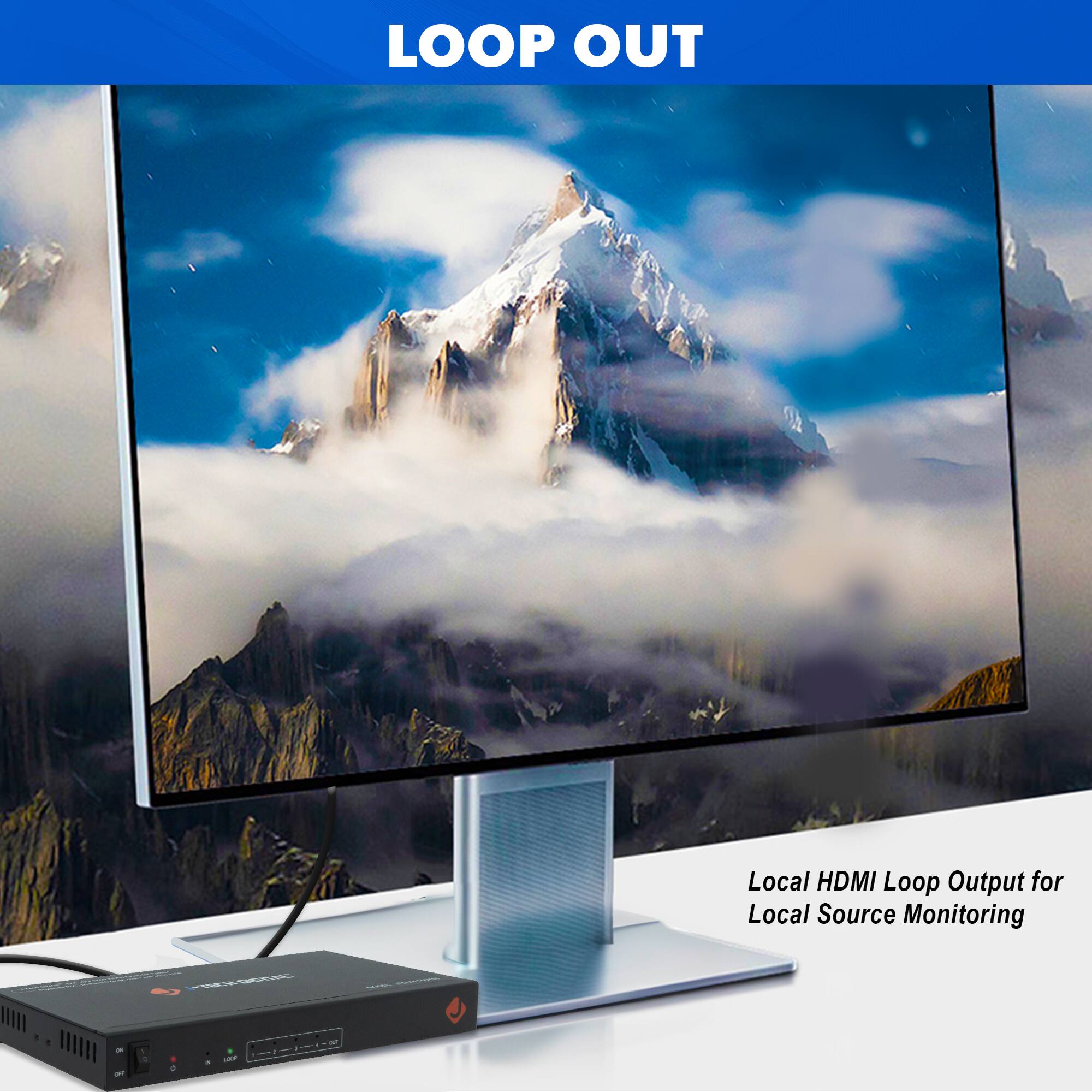 LOOP OUT

Local HDMI Loop Output for Local Source Monitoring