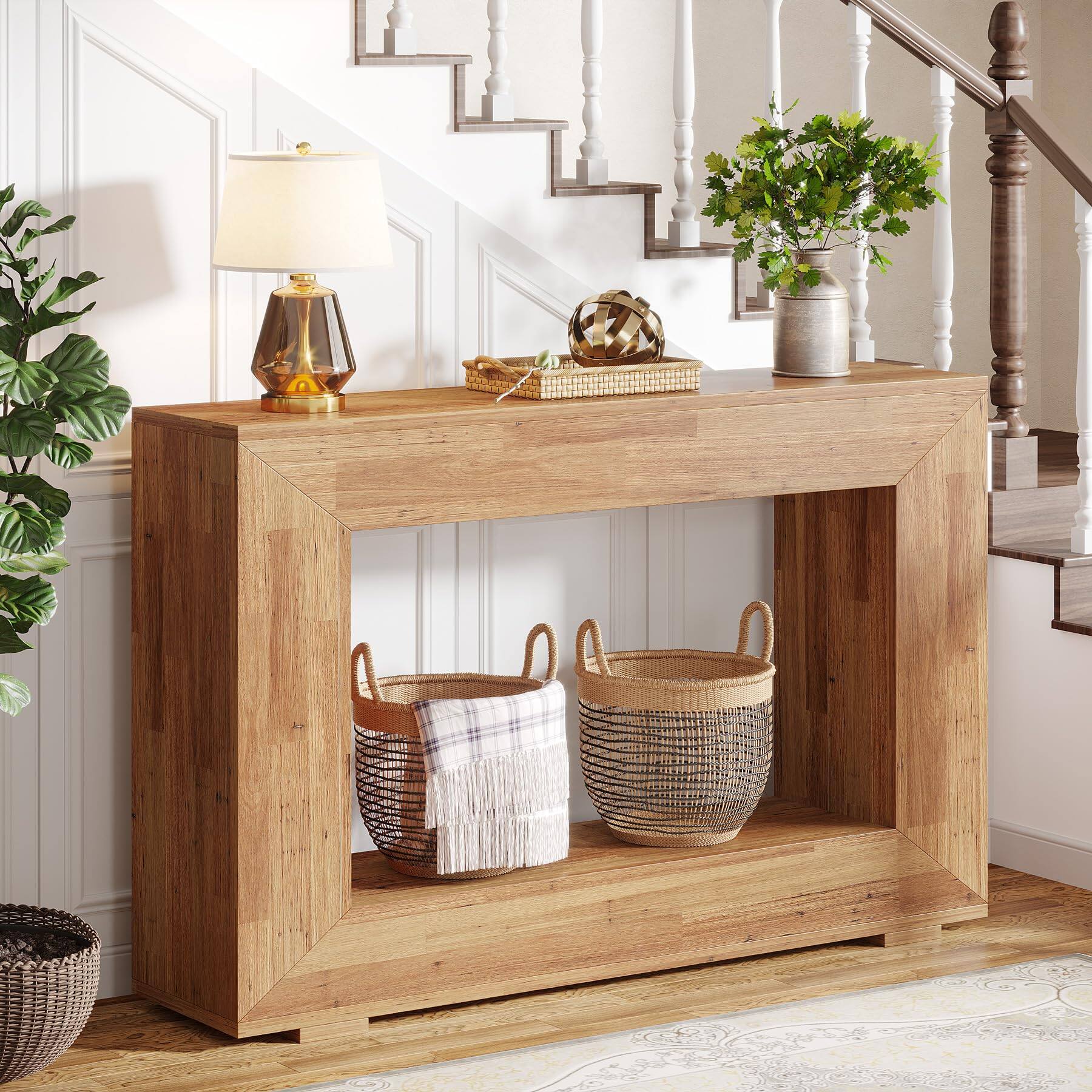 Tribesigns Farmhouse Console Table, 47 Inches Entryway Console Table ...