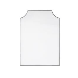 Elegant Kitchen and Bath - Notched Metal Mirror 30x42 inch - Silver