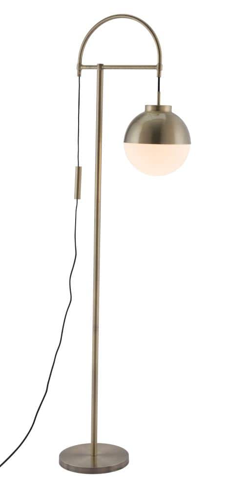 Hivvago - Waterloo Floor Lamp - White & Bronze