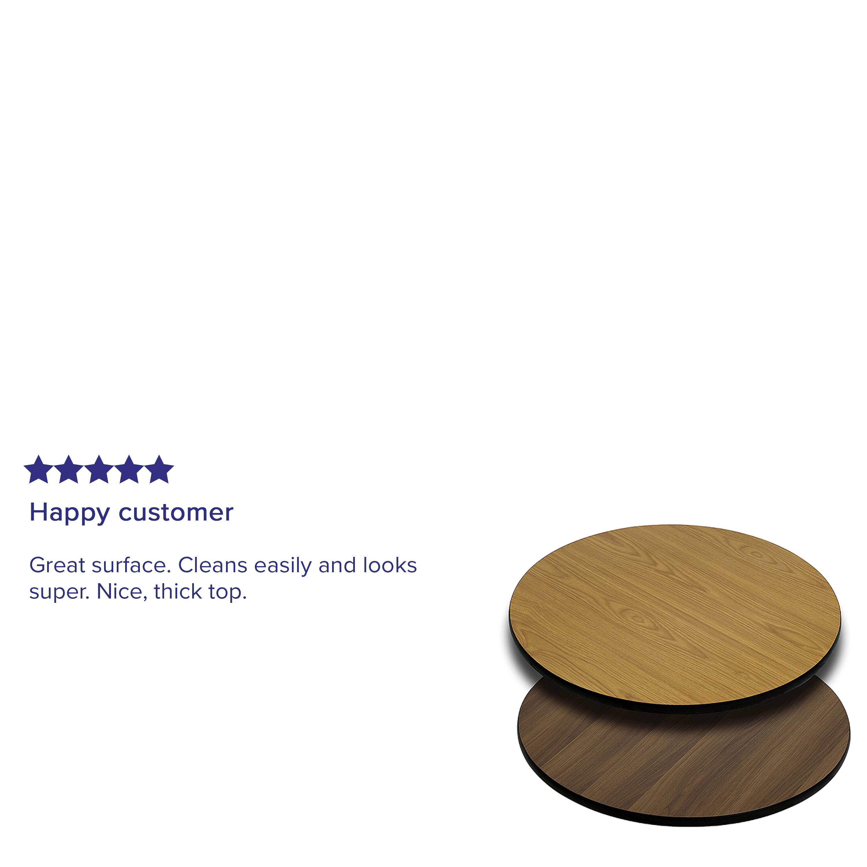 Happy customer

Great surface. Cleans easily and looks super. Nice, thick top.