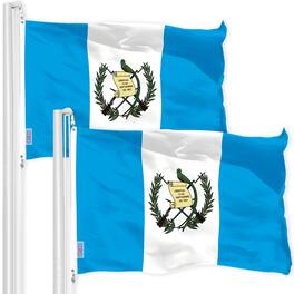 G128 - Guatemala Flag 3x5 ft 2-Pack 150D Printed Polyester - Assorted Colors