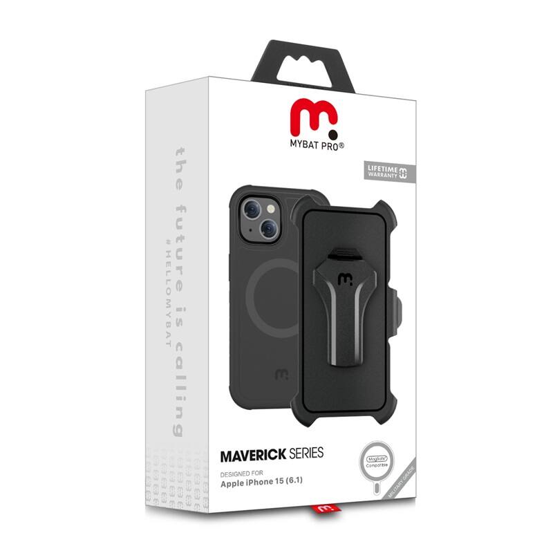 MYBAT PRO the future #HELLOMYBAT is calling MAVERICK SERIES DESIGNED FOR Apple iPhone 15 (6.1) LIFETIME WARRANTY