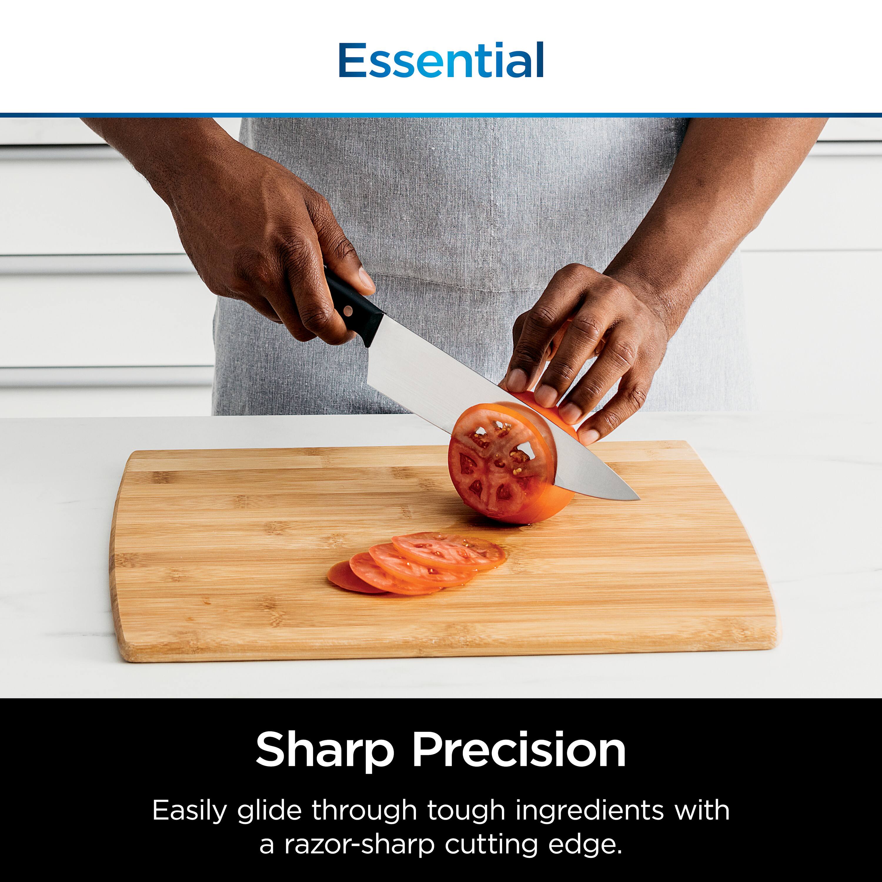 Essential

Sharp Precision

Easily glide through tough ingredients with a razor-sharp cutting edge.