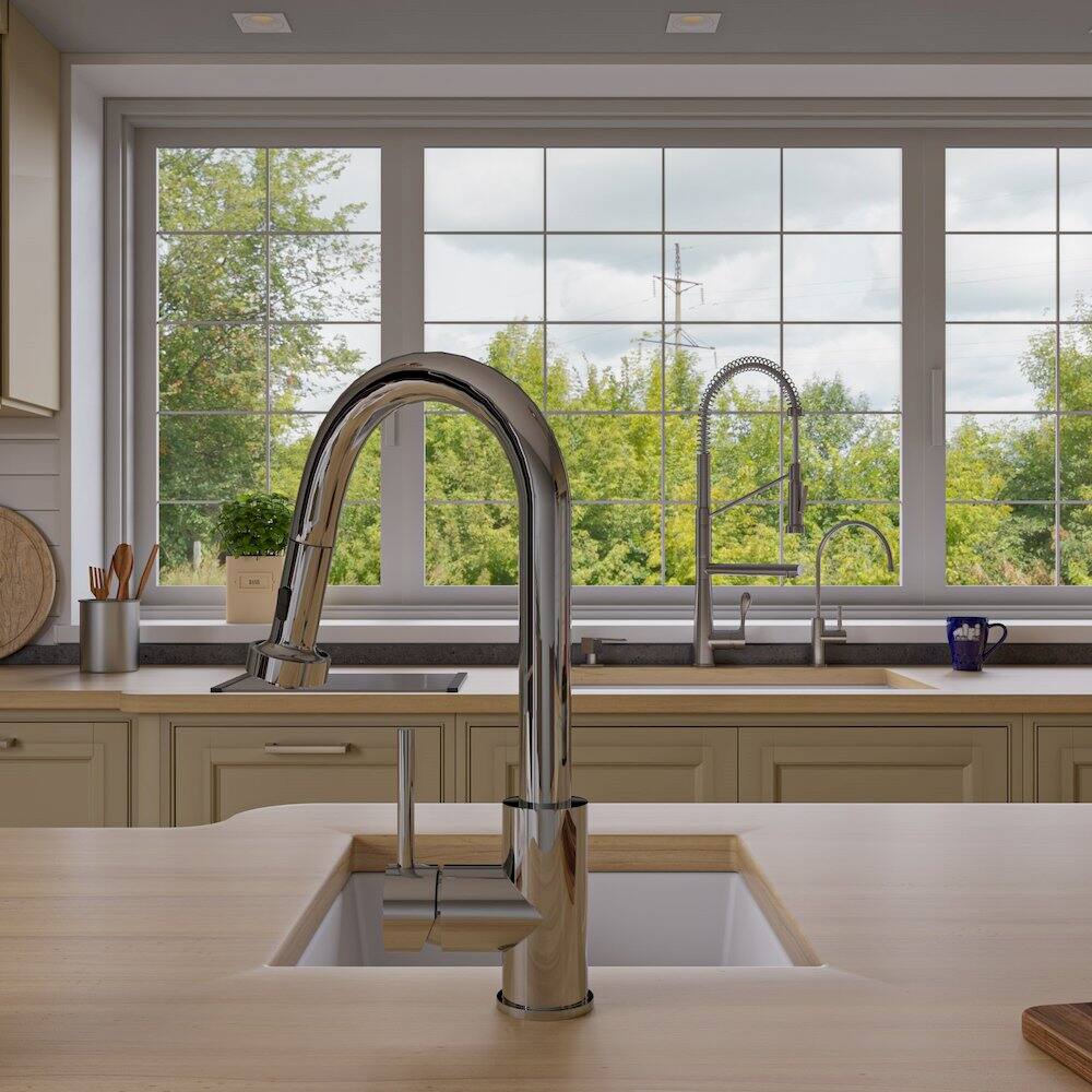 Alt View 1. Alfi - White 17" Undermount Rectangular Granite Composite Kitchen Prep Sink - White.