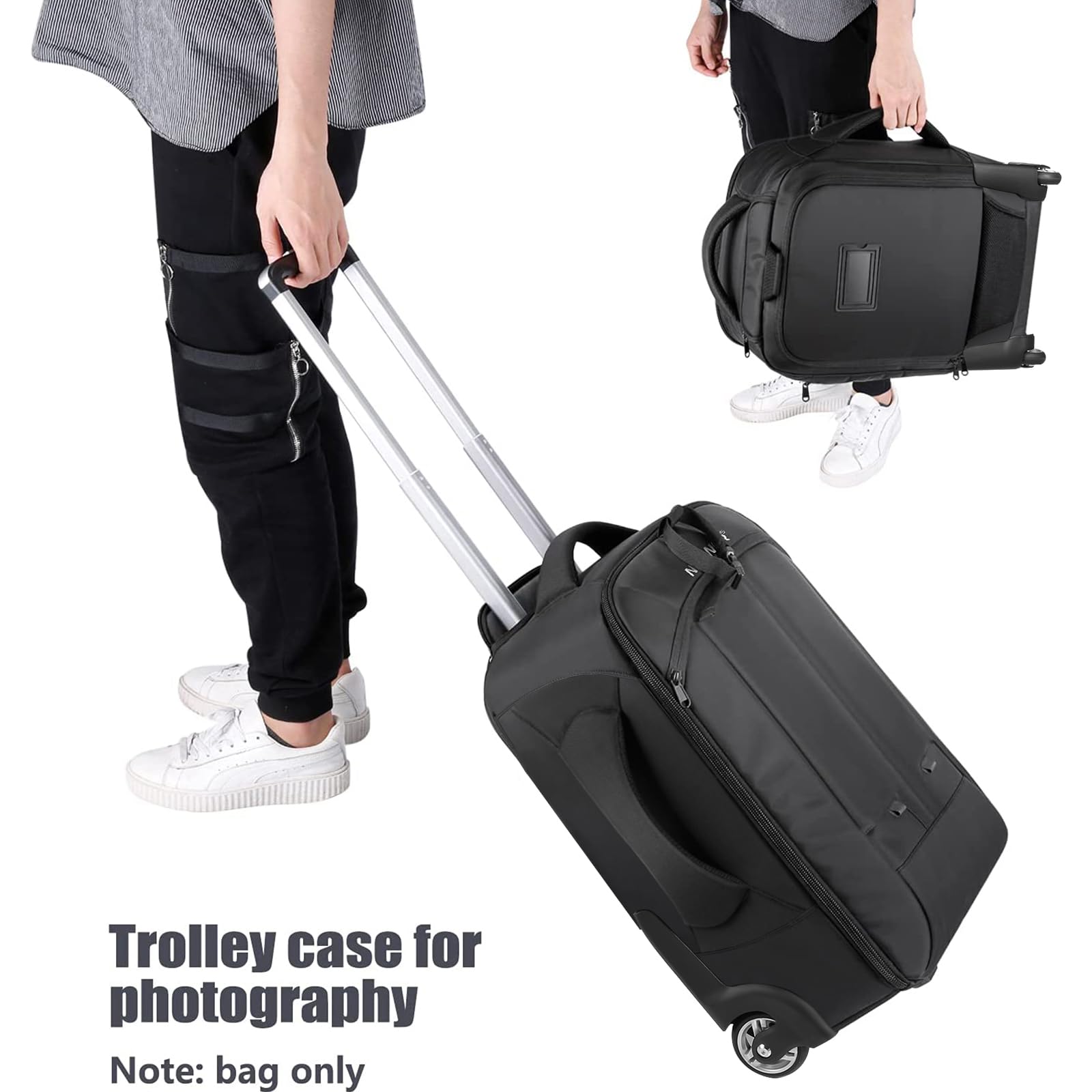 Trolley case for photography  
Note: bag only