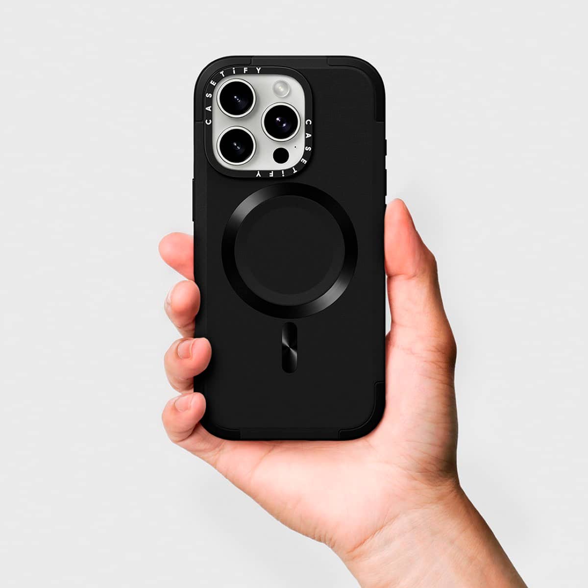 Alt View Zoom 1. CASETiFY - Force Case with MagSafe for Apple iPhone 16 Pro - Black.