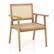 Front. Costway - 1 PCS Wood Chair Indonesia Teak Wood Armchair with Natural Rattan Seat & Back Patio Chair for Porch - Natural.