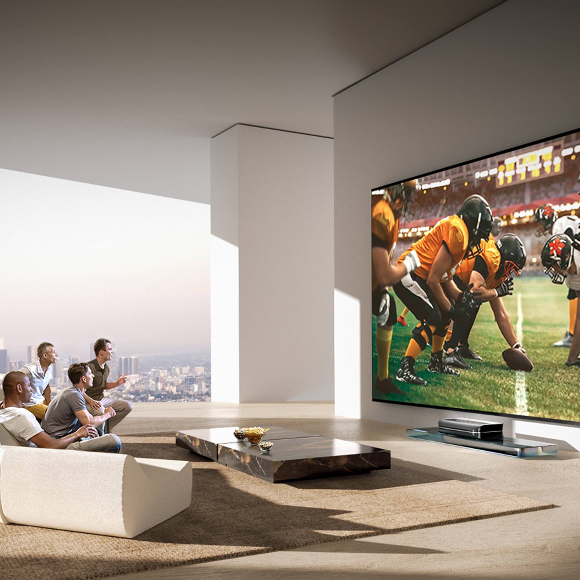 Alt View 38. AWOL Vision - LTV-3000 Pro 4K Smart UHD 3D Triple Laser Ultra Short Throw Projector with HDR10+, Dolby Vision & Atmos - Black.