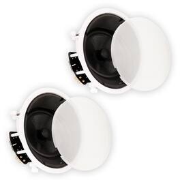 Theater Solutions by Goldwood - TSS8A Home Theater Deluxe in Ceiling 8" Angled 2 Speaker Set - Paintable White