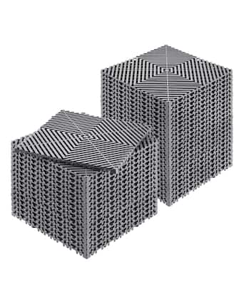 Front. VEVOR - Interlocking Drainage Mat, 12” x 12” Modular Interlocking Cushion, 40 Pcs Splicing Drainage Mats, Non-Slip Shower Mat - Grey.