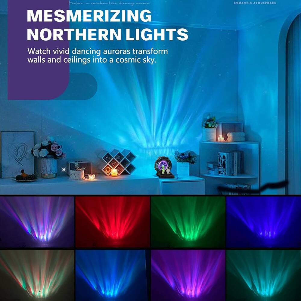 MESMERIZING NORTHERN LIGHTS

Watch vivid dancing auroras transform walls and ceilings into a cosmic sky.

ROMANTIC ATMOSPHERE