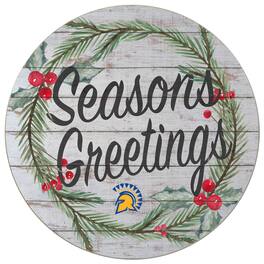 Jardine - San Jose State Spartans 20'' x 20'' Season's Greetings Circle - White