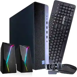 HP - Refurbished Excellent - EliteDesk 800G4 Desktop Computer-Intel i5-32GB RAM-1TB SSD-Keyboard & Mouse-RGB Speaker-Webcam &Mic-Win 11 Pro - Black