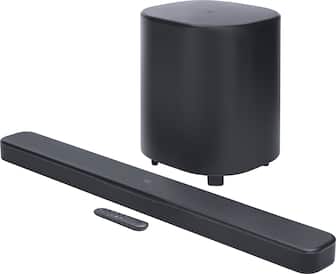 Front. JBL - BAR500MK2 5.1 Soundbar with Dolby Atmos and Wireless Subwoofer - Black.