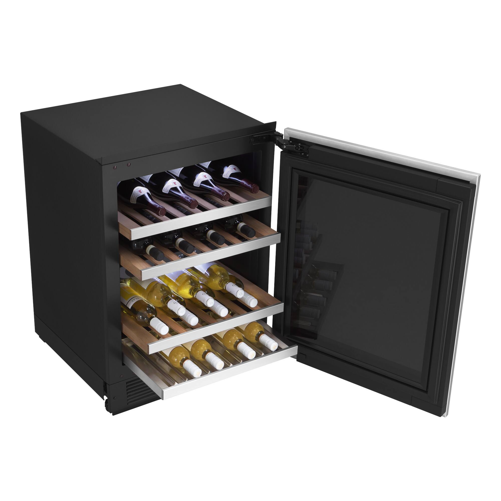 Alt View 15. SKS - 24-inch 41-Bottle Built-In Smart Undercounter Wine Cooler with 2 Temperature Zones - Custom Panel Ready.