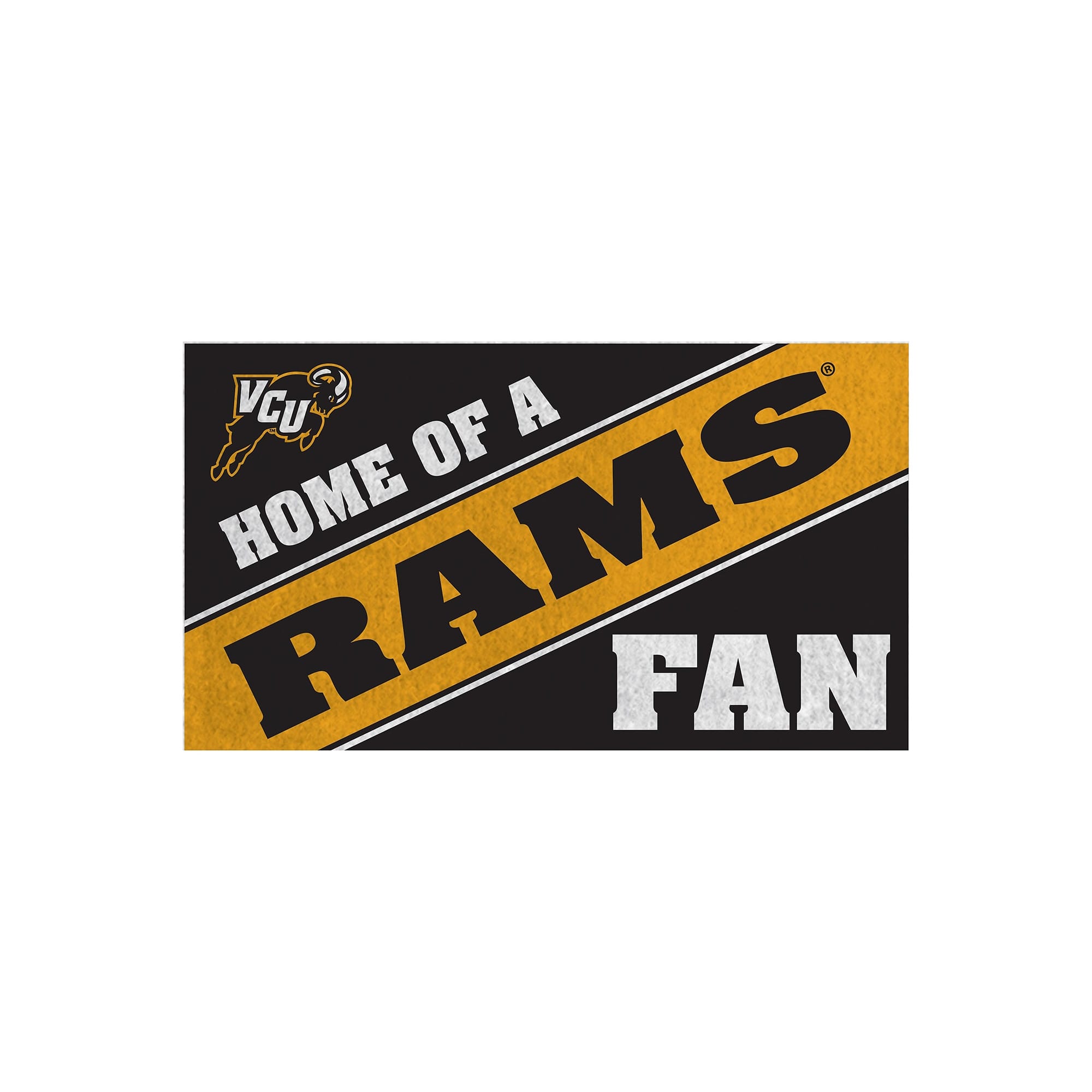 Evergreen Enterprises - VCU Rams 16" x 28" Home of a Fan Indoor/Outdoor Logo Turf Mat - Multicolor