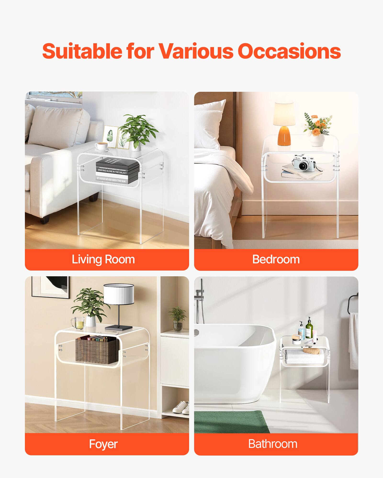 Suitable for Various Occasions

- Living Room
- Bedroom
- Foyer
- Bathroom
