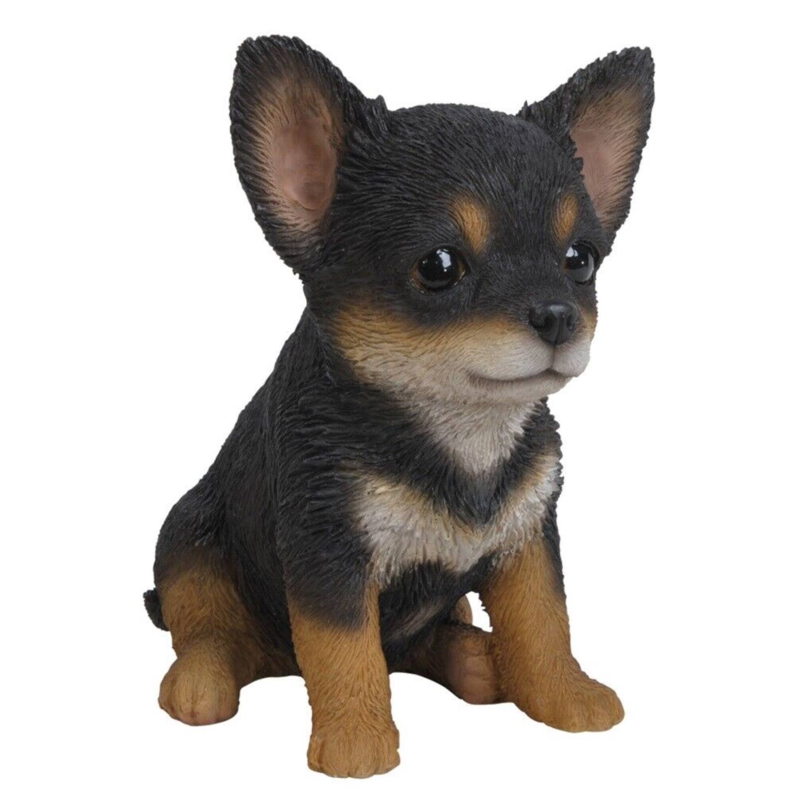 Angle. Pacific Trading - Chihuahua Puppy Dog Figurine Statues Collectible 6.5 inch - Multicolor.