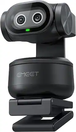 Front. EMEET - EMEET PIXY Dual-Camera AI-Powered PTZ Camera 2K, AI Tracking, PDAF&AI Autofocus 0.2s, 1/2.55'' Sony Sensor, 3 Mics, Pres.