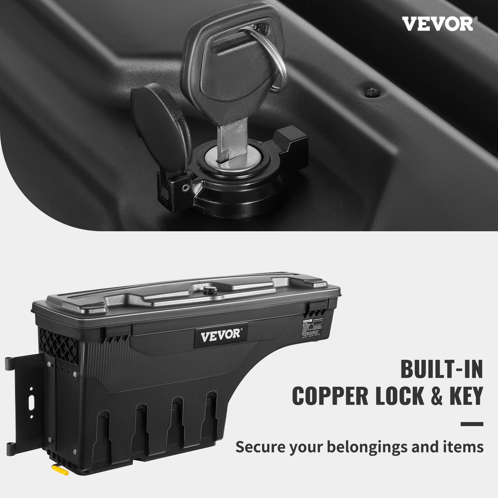 VEVOR

BUILT-IN COPPER LOCK & KEY

Secure your belongings and items