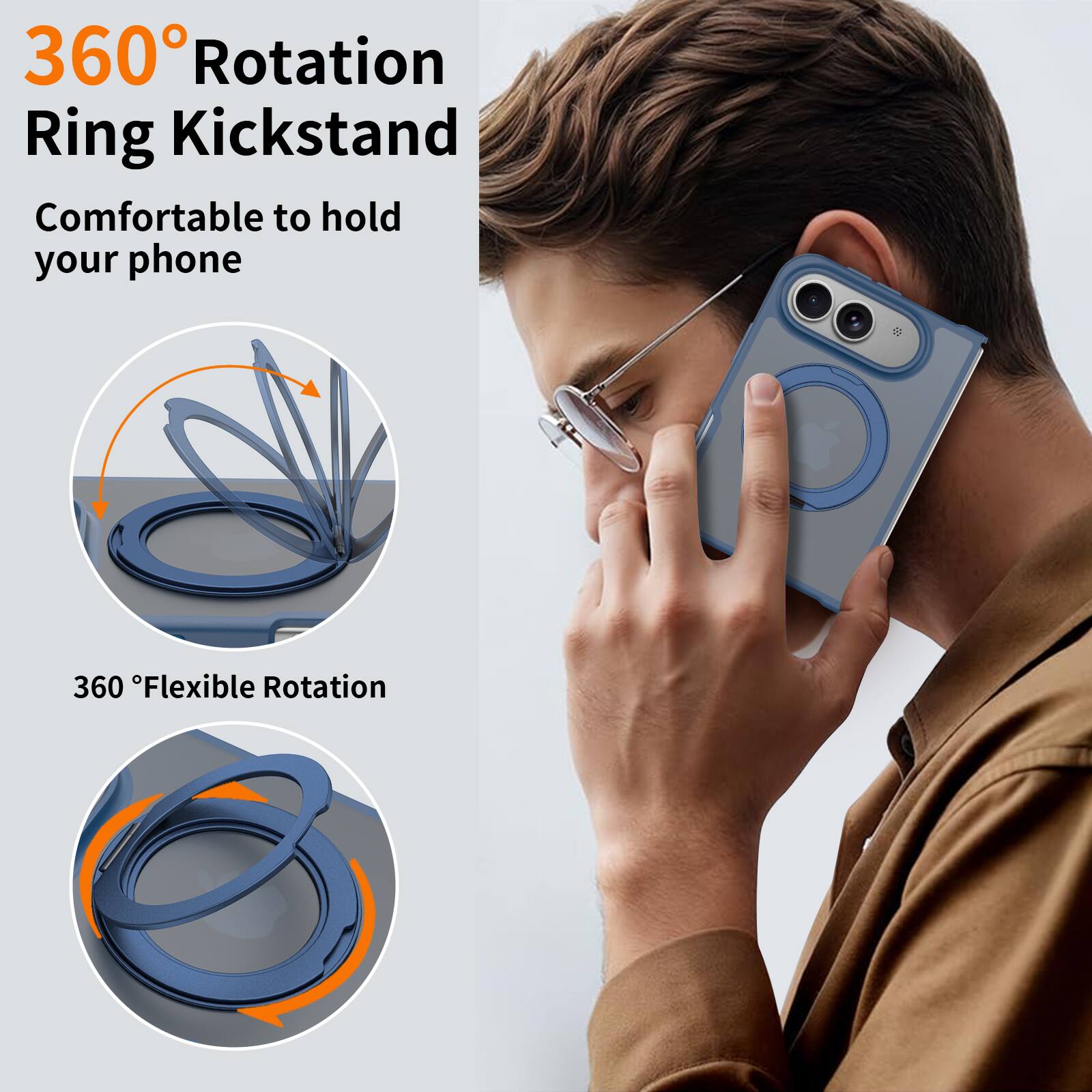 Dteck Magnetic Case for Apple iPhone Duo, Shockproof Rugged Translucent ...
