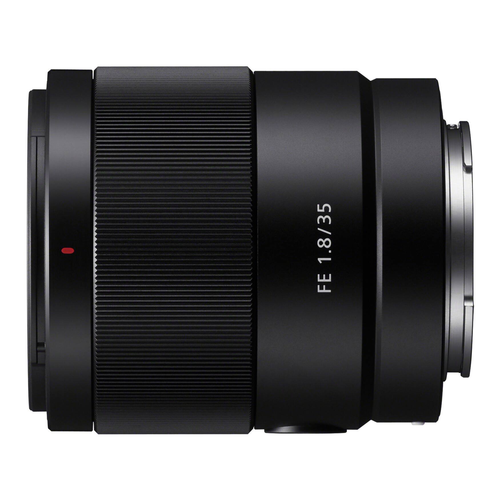 Left. Sony - Sony FE 35mm f/1.8 Large Aperture Full-Frame E-Mount Lens with Software Bundle.