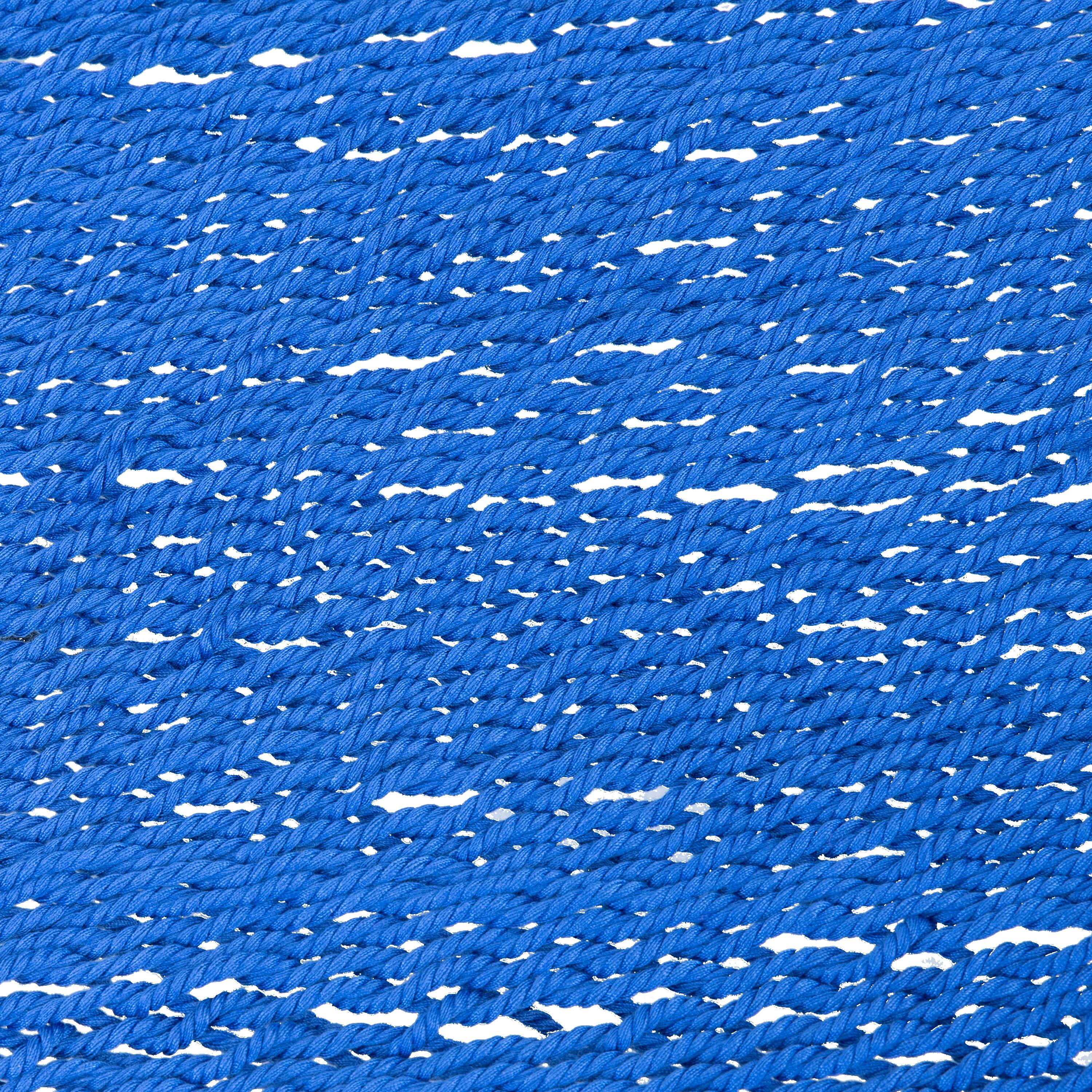 Alt View 6. Sunnydaze - 2-Person Polyester Rope Hammock with Spreader Bars - Blue.