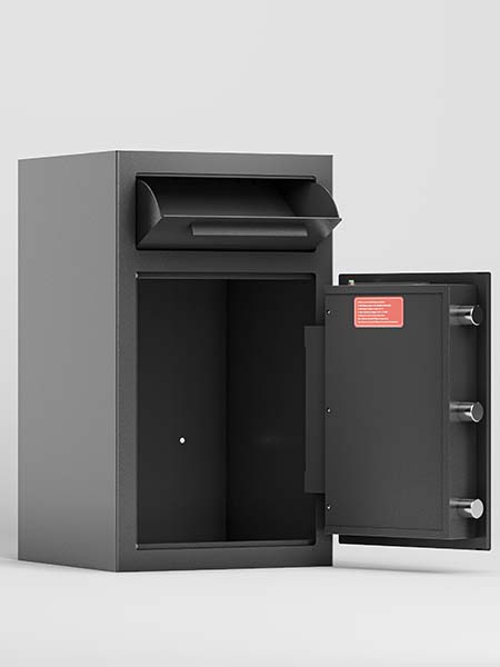 Alt View 4. GOODSILO - Depository Drop Safe - Front Slot Lock Box with Digital Combination, Anti-Fishing, Silent Deposit, Security Money Safe - Black.