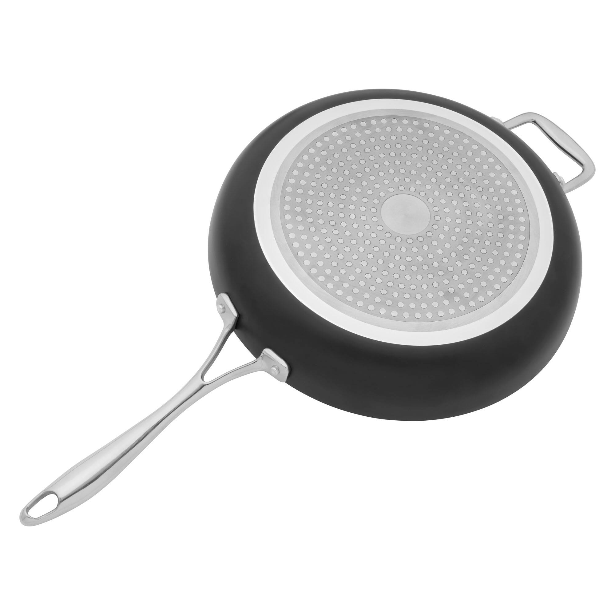 Alt View 2. Henckels - Henckels Release 12-inch Aluminum Ceramic Nonstick Fry Pan with helper handle - Black.