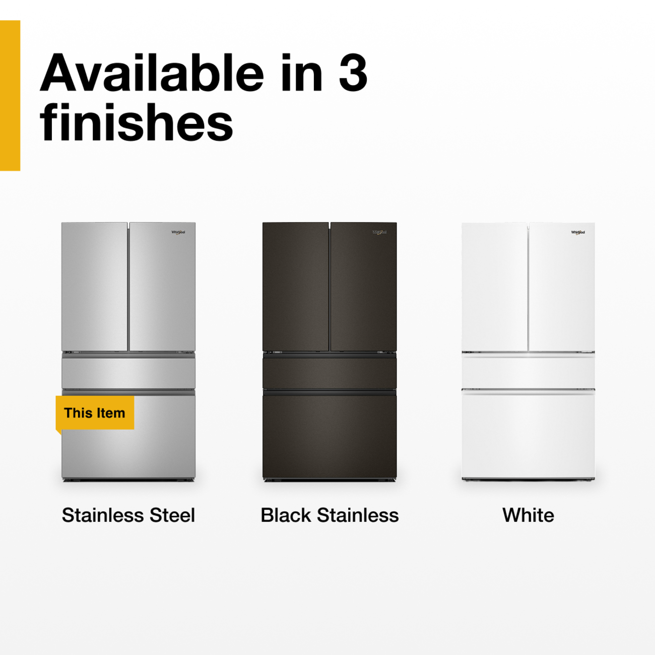 Available in 3 finishes

This Item Stainless Steel Black Stainless White